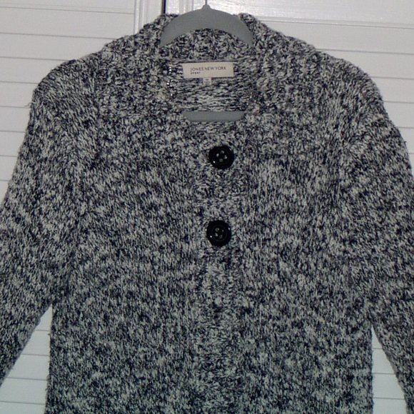 Jones New York Womens Medium Variegated Cardigan - Picture 2 of 16